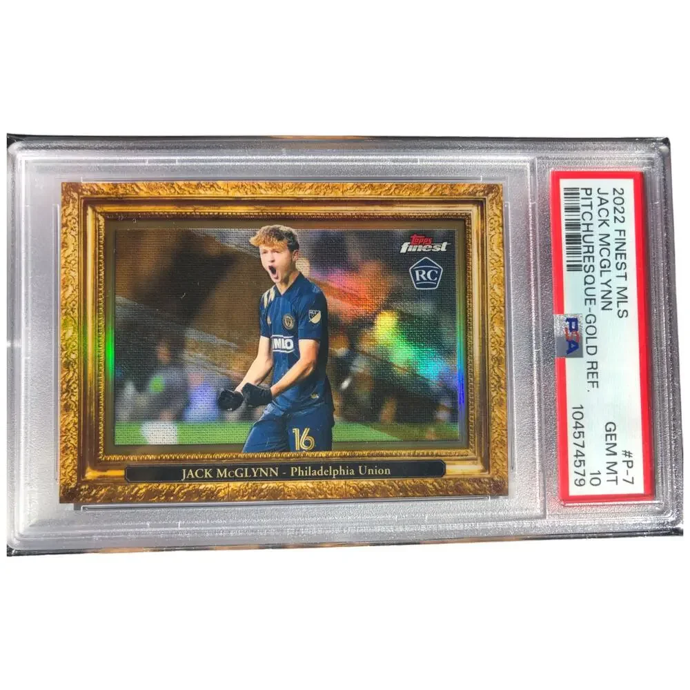 2022 Topps Finest MLS PITCHuresque Gold Refractor #P-7 Jack McGlynn /50 PSA 10